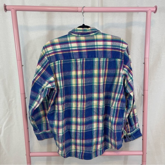 Vintage Five Brother Plaid Button Down Flannel size Large - Picture 5 of 5